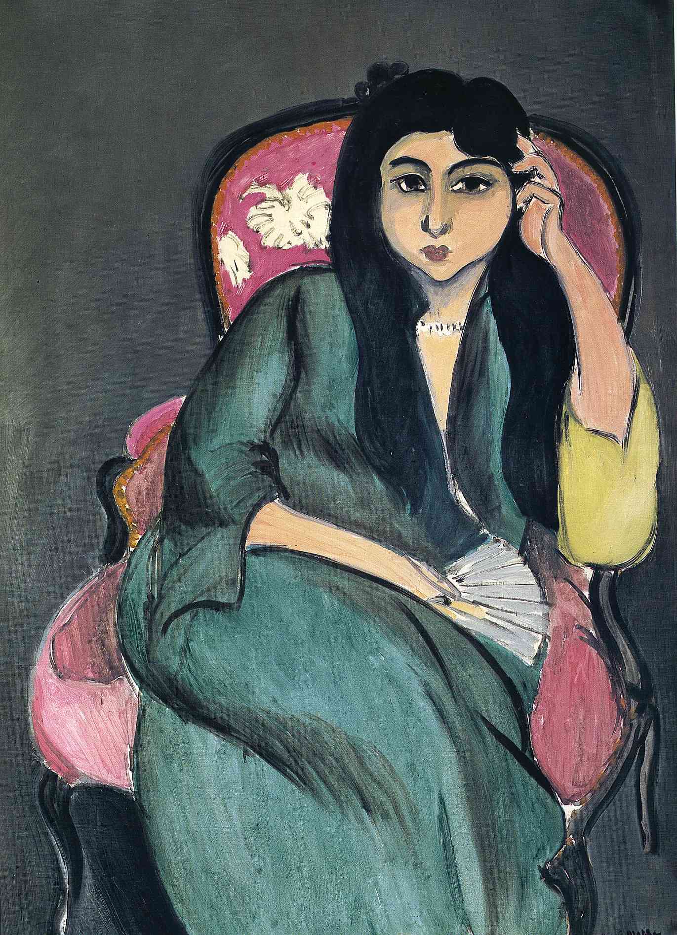 Henri Matisse - Laurette in Green in a Pink Chair 1917